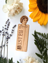 Load image into Gallery viewer, jane austen hand engraved wooden bookmark