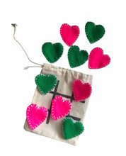 Load image into Gallery viewer, Felt Heart Tic Tac Toe