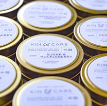 Load image into Gallery viewer, Kin & Care Sugar and Huckleberry 4 oz Candle