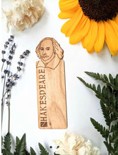Load image into Gallery viewer, shakespeare hand engraved wooden bookmark