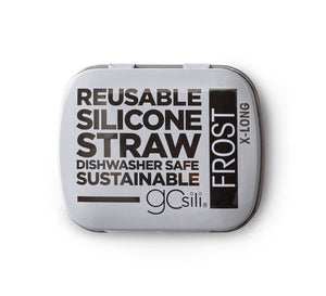 GoSili Extra Long Reusable Silicone Straw + Case