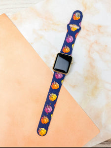 Multi-Color Pumpkin Smart Watch Silicone Band