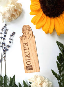 Tolkien hand engraved wooden bookmark