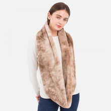 Load image into Gallery viewer, Faux Fur Infinity Scarf Beige
