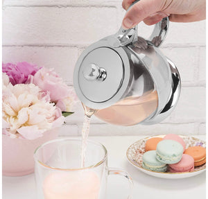 Shelby Stainless Steel Wrapped Teapot & Infuser