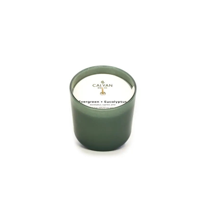 Evergreen + Eucalyptus Glass Jar Candle